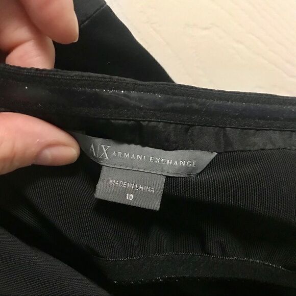 Armani Exchange sz 10 black silk ruffled dress - Picture 4 of 5